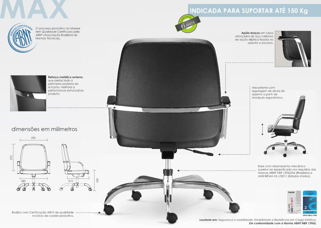 Cadeira para Obesos modelo MAX Duratta cadeiras de escritório Cadeira para Obesos modelo MAX Duratta cadeiras de escritório